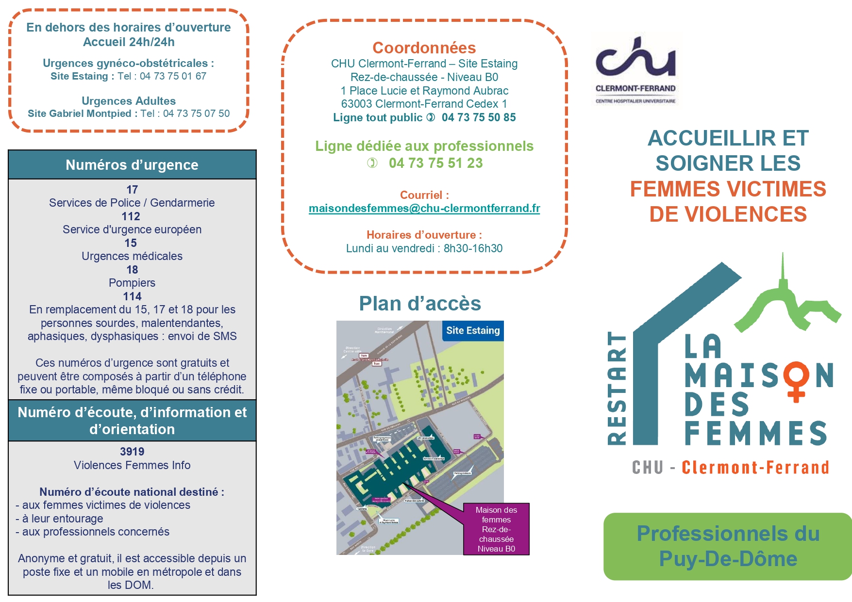 Flyer pros Maison des femmes